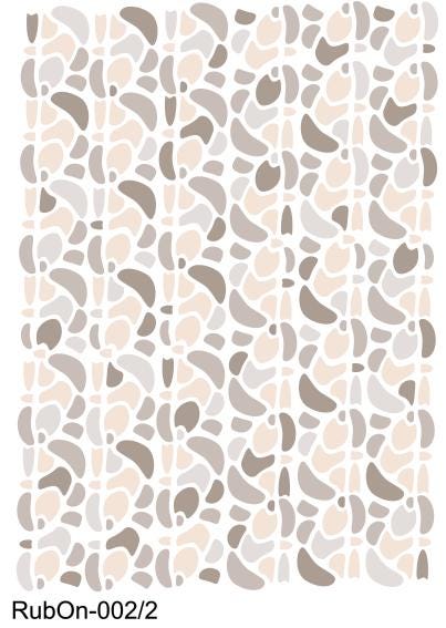 RubOn Sticker / Boho Shapes Nude / A6 Bogen / Randlos /Abreibebilder / DIY Sticker für z.B. Glas Holz