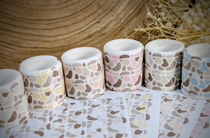 RubOn Sticker / Boho Shapes Grün / A6 Bogen / Randlos /Abreibebilder / DIY Sticker für z.B. Glas Holz