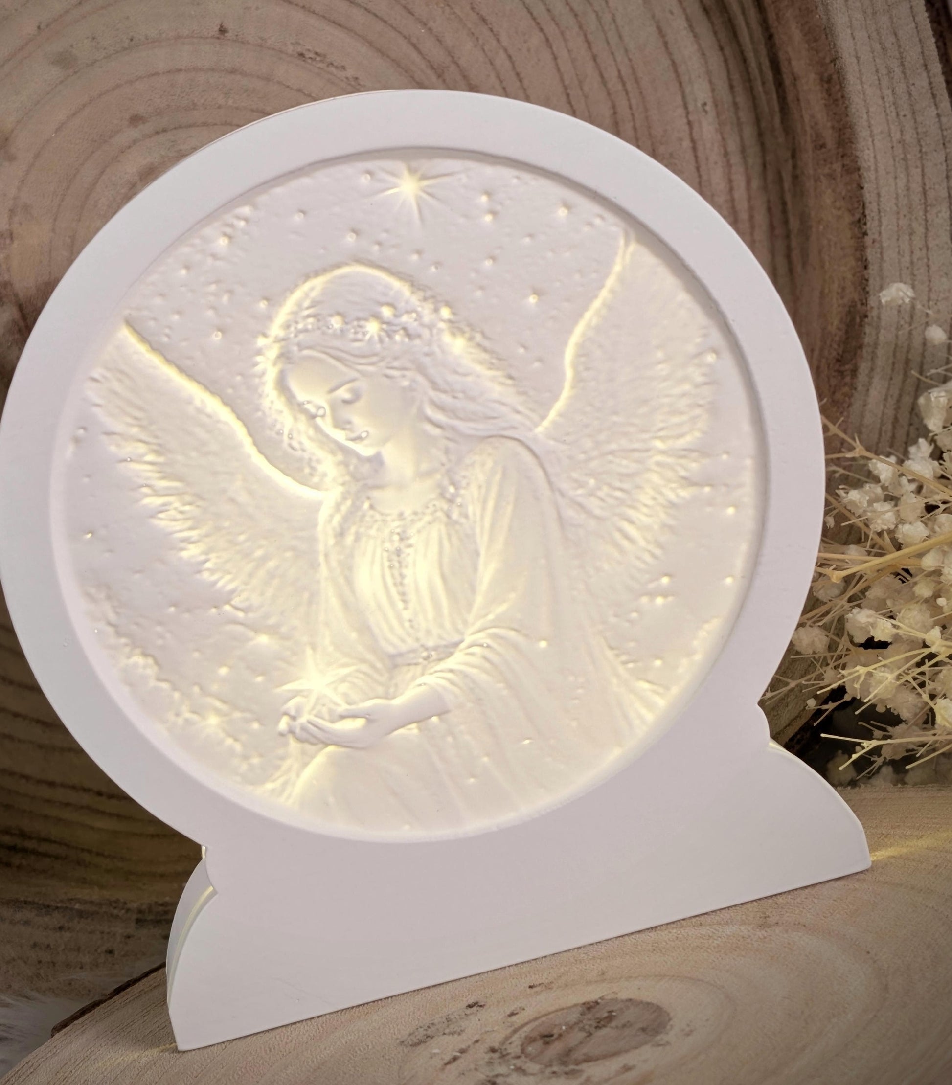 Loop Lampe/ Schutzengel / Engel / Himmel / Premium-Qualität / Lampe / Lithophane / Gießform / Raysin / Silikonform
