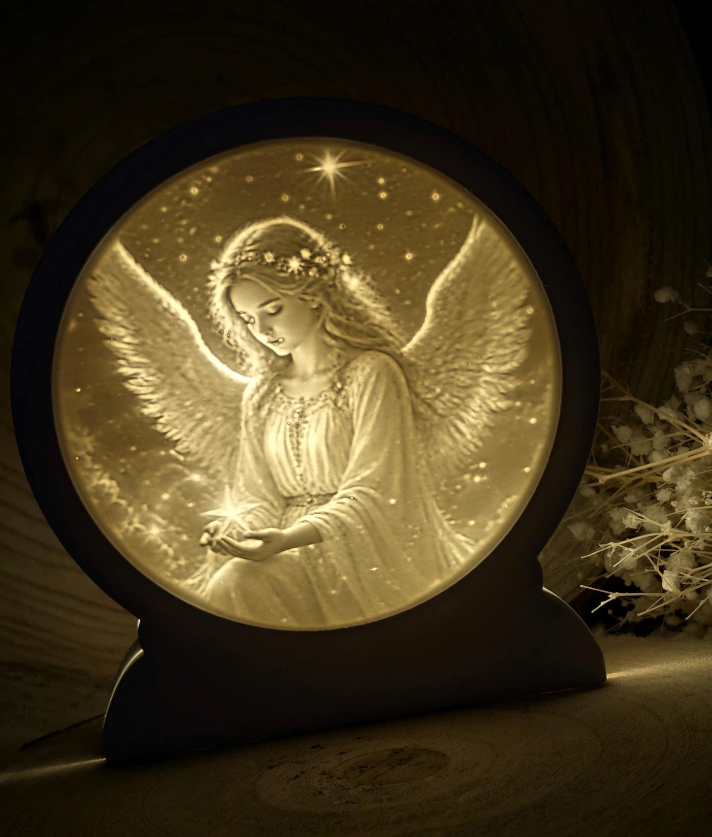 Loop Lampe/ Schutzengel / Engel / Himmel / Premium-Qualität / Lampe / Lithophane / Gießform / Raysin / Silikonform