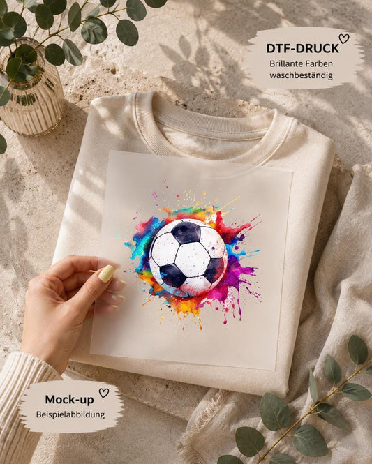 Fußball / DTF Print / Bügelbild / Farbklecks / Unisex