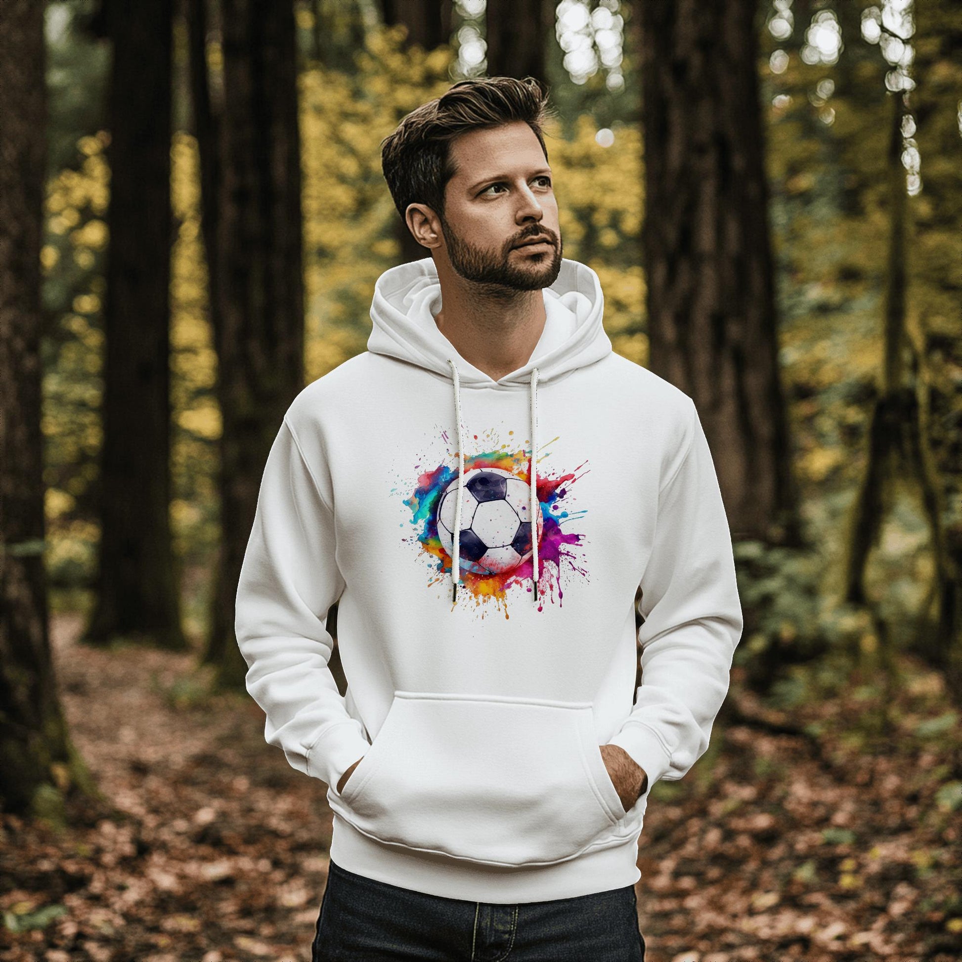 Fußball / DTF Print / Bügelbild / Farbklecks / Unisex