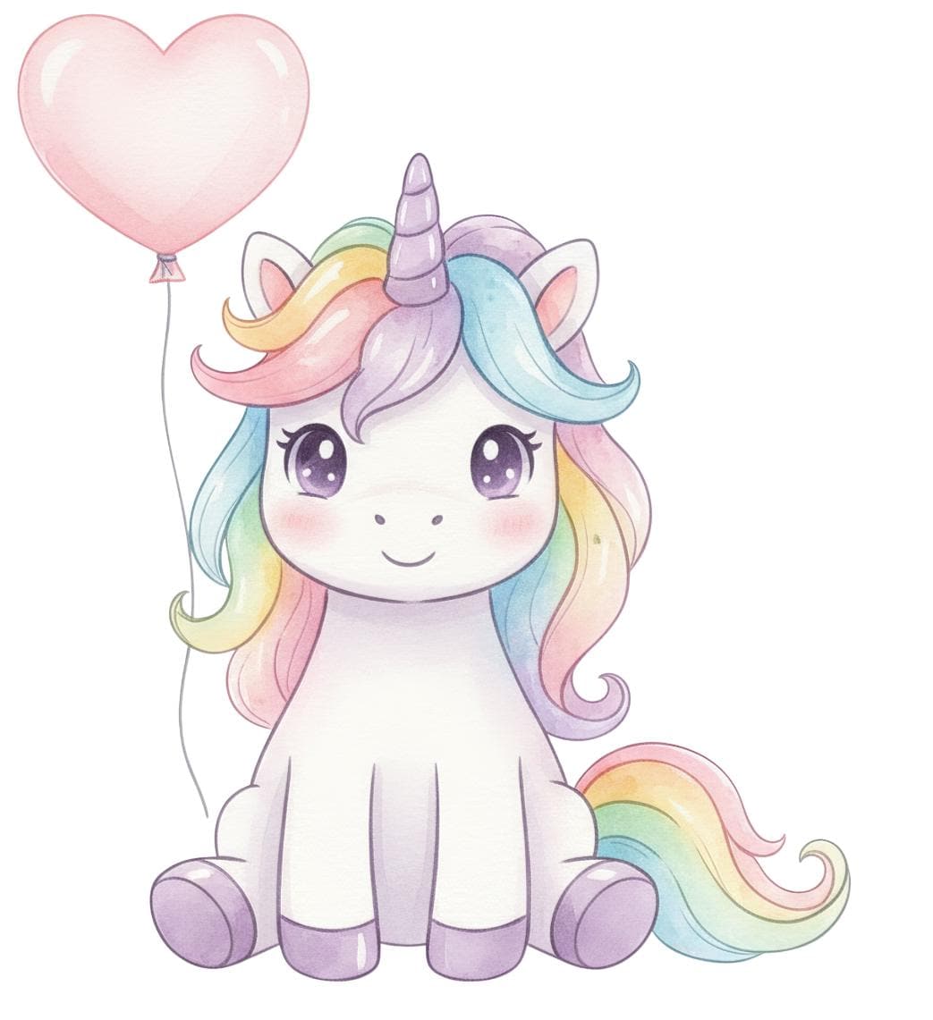 Einhorn mit Ballon / DTF Print / Bügelbild / Unicorn