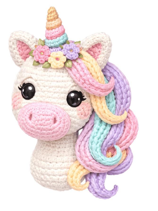 Einhorn Strickoptik / DTF Print / Bügelbild / Unicorn
