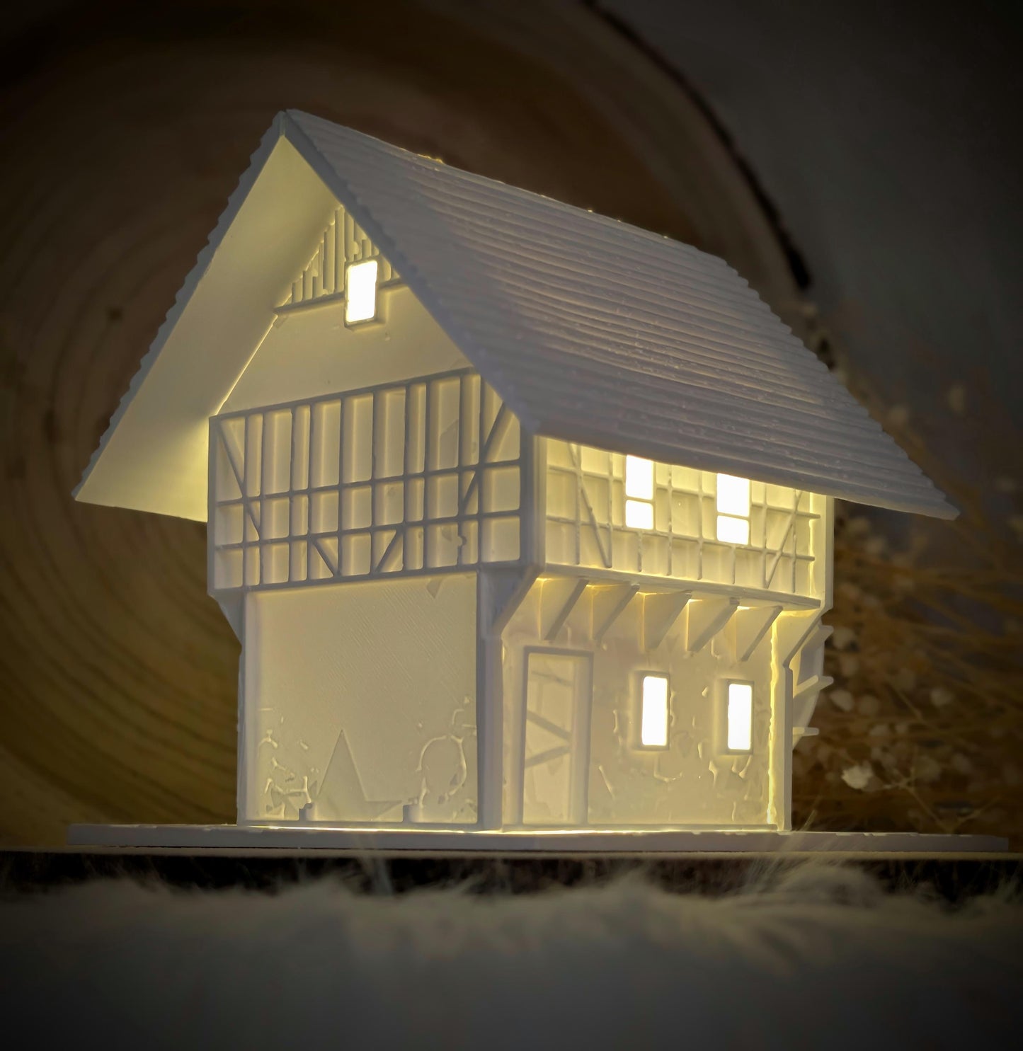 Silikonform für Lichthaus / Fachwerk Mühlenradhaus / Lichthaus / Mühle / Raysin / Silikonform