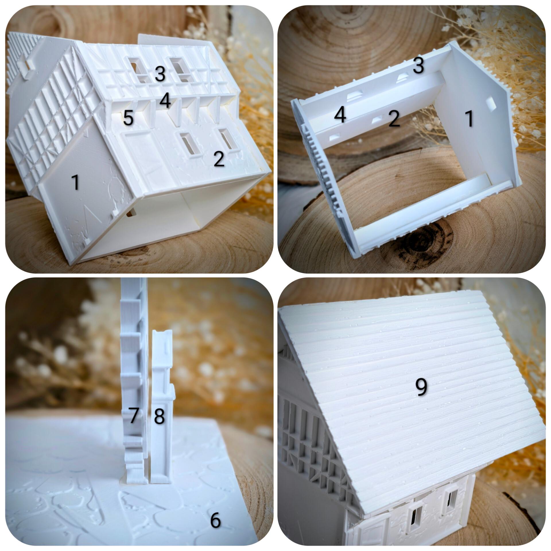 Silikonform für Lichthaus / Fachwerk Mühlenradhaus / Lichthaus / Mühle / Raysin / Silikonform