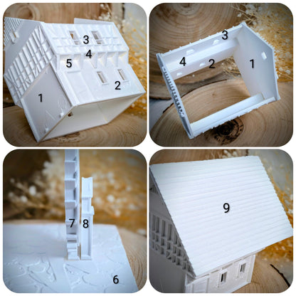 Silikonform für Lichthaus / Fachwerk Mühlenradhaus / Lichthaus / Mühle / Raysin / Silikonform