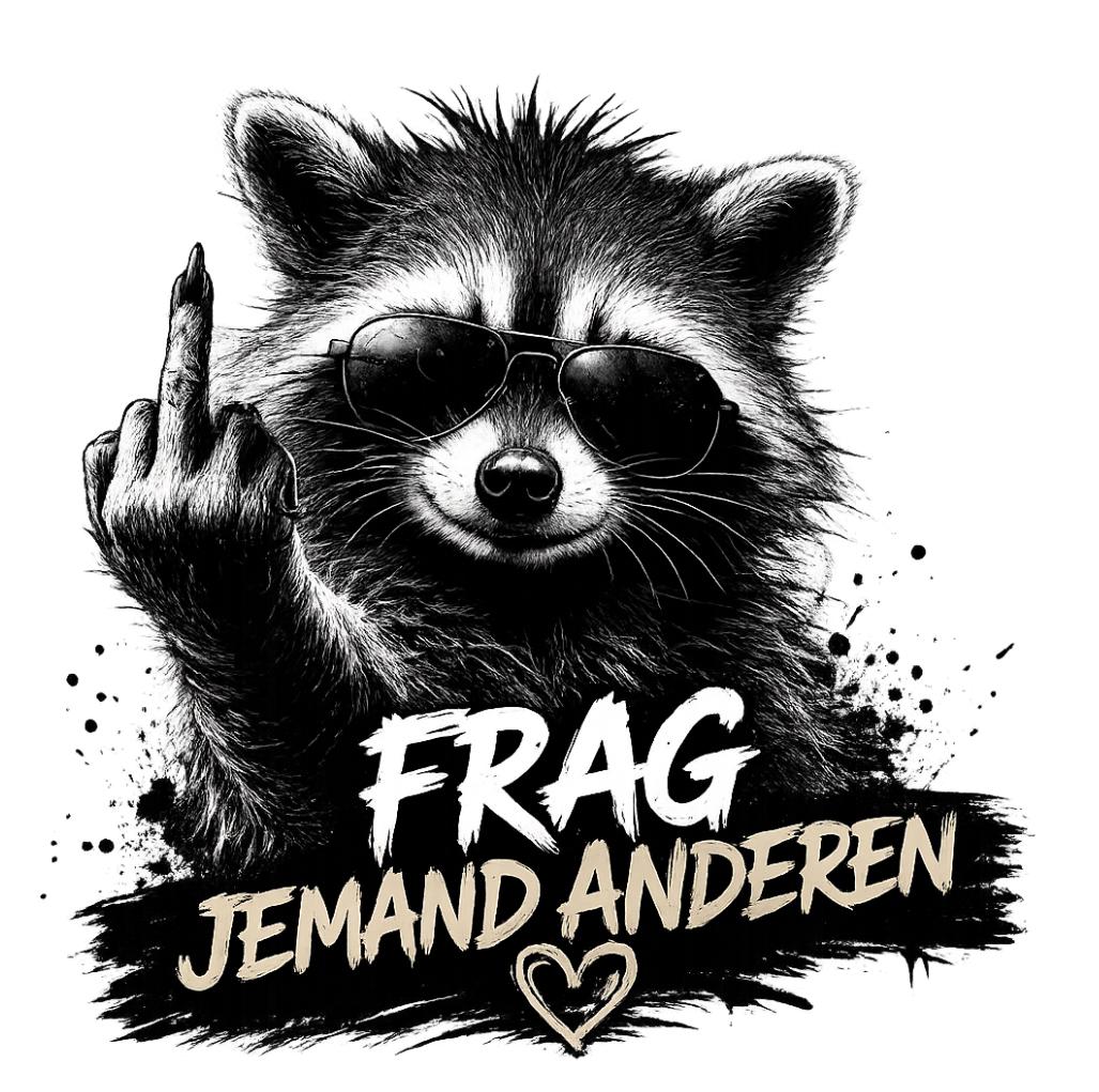 Frag jemand anders / DTF Print / Bügelbild / Waschbär / Unisex