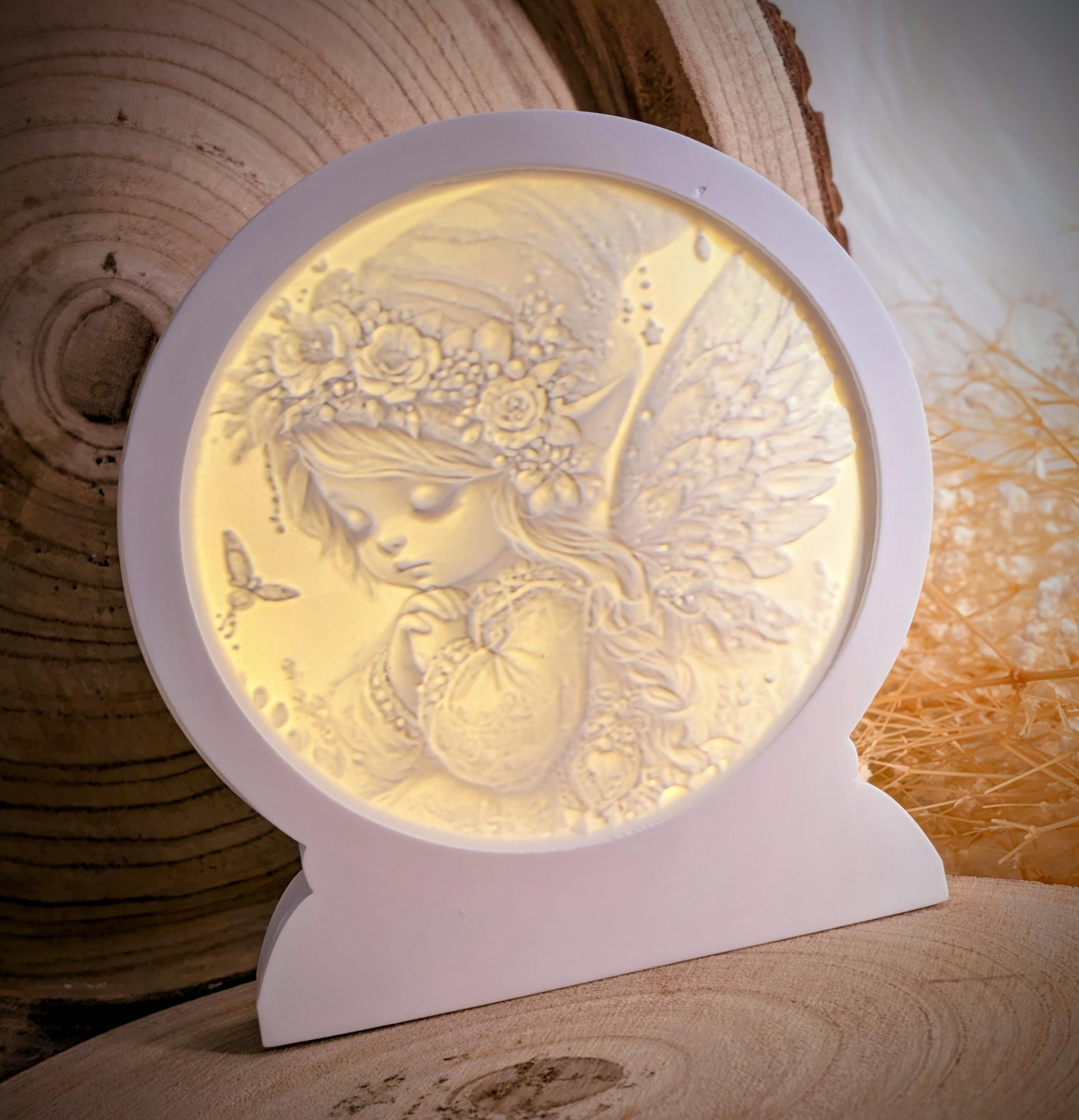 Loop Lampe/ Blütenelfe / Wunschfee / Herzenslicht / Premium-Qualität / Lampe / Lithophane / Gießform / Raysin / Silikonform