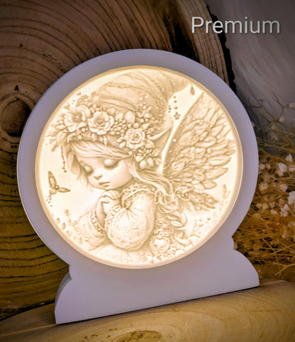 Loop Lampe/ Blütenelfe / Wunschfee / Herzenslicht / Premium-Qualität / Lampe / Lithophane / Gießform / Raysin / Silikonform