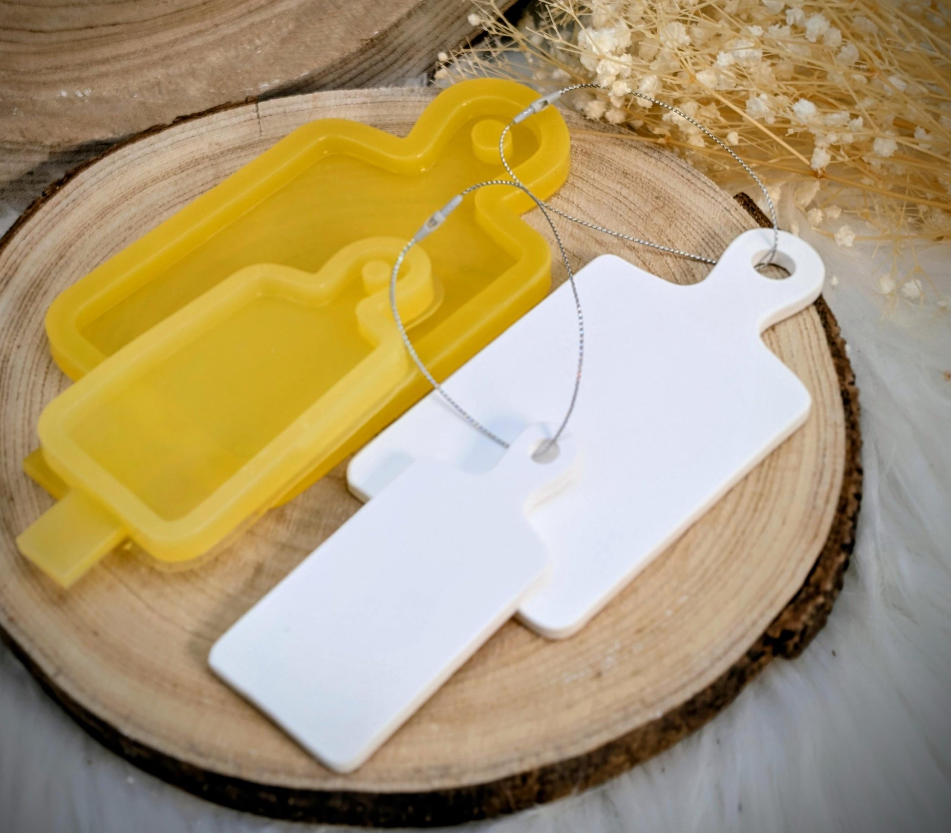 Silikonform Mini-Brettchen / Geschenkanhänger / Brettchen / Mini Schneidbrett / Rohling / Rubon / Silikonform