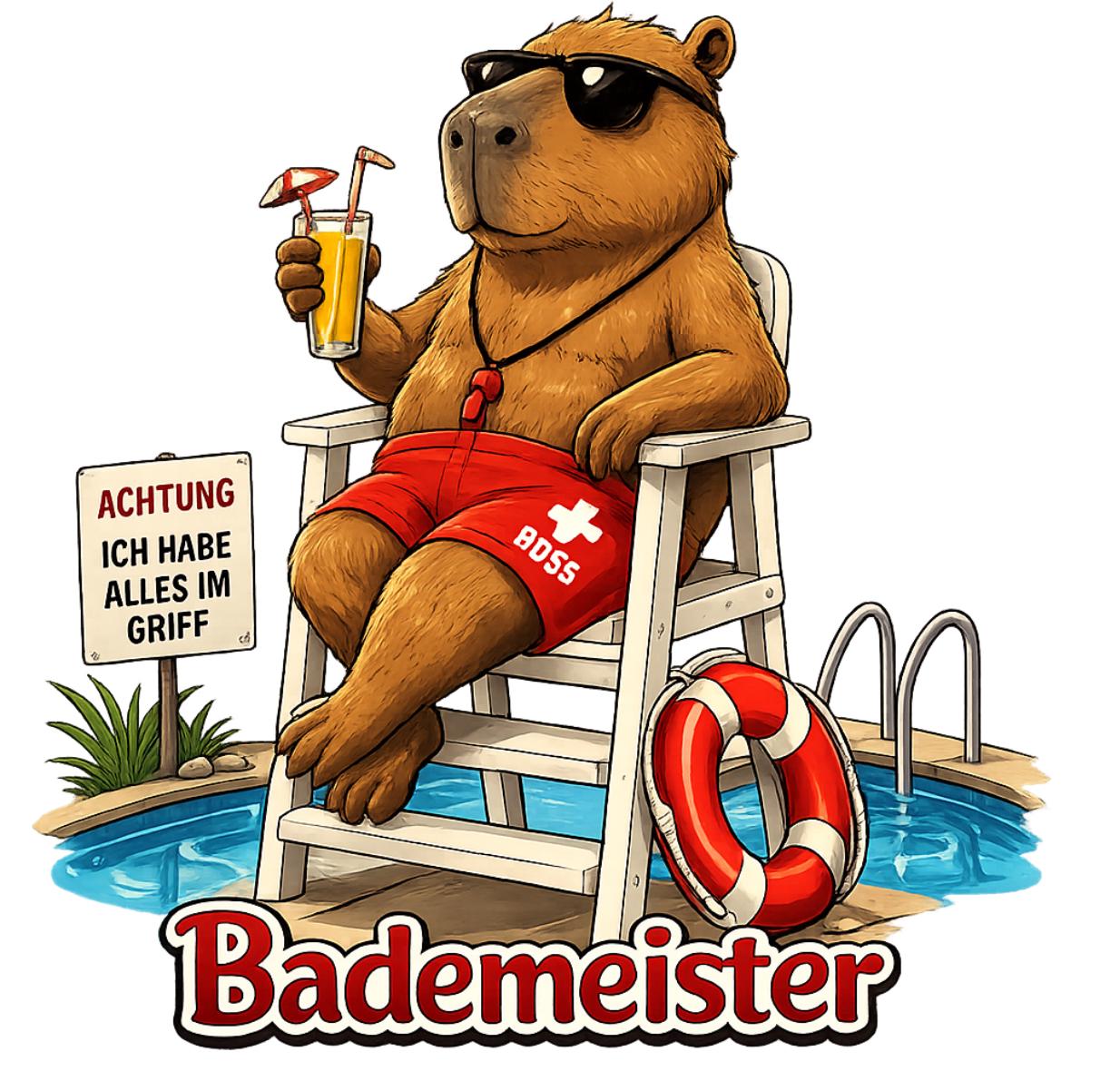 Bademeister / DTF Print / Bügelbild / Bär / Unisex