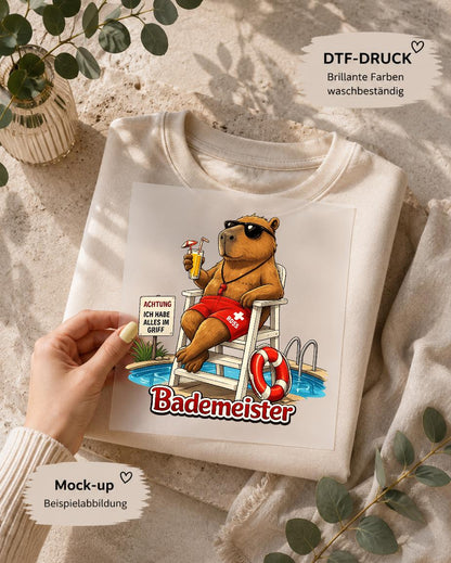 Bademeister / DTF Print / Bügelbild / Bär / Unisex