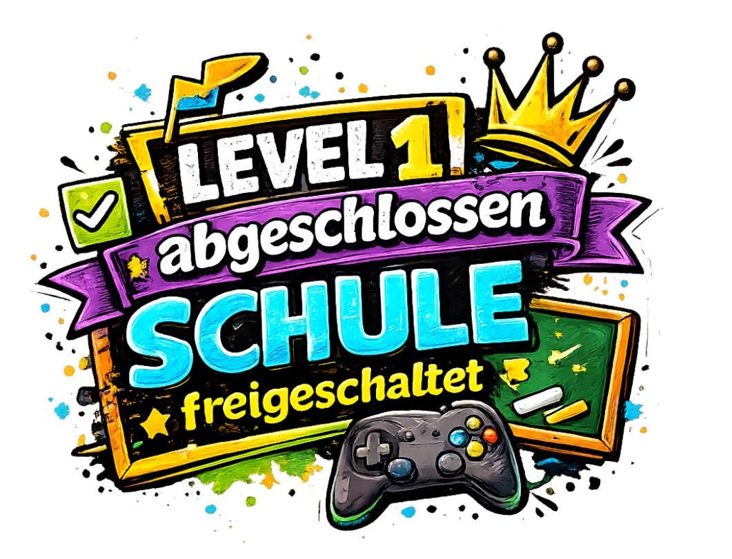 Level 1 abgeschlossen/ DTF Print / Bügelbild / Kita / Unisex