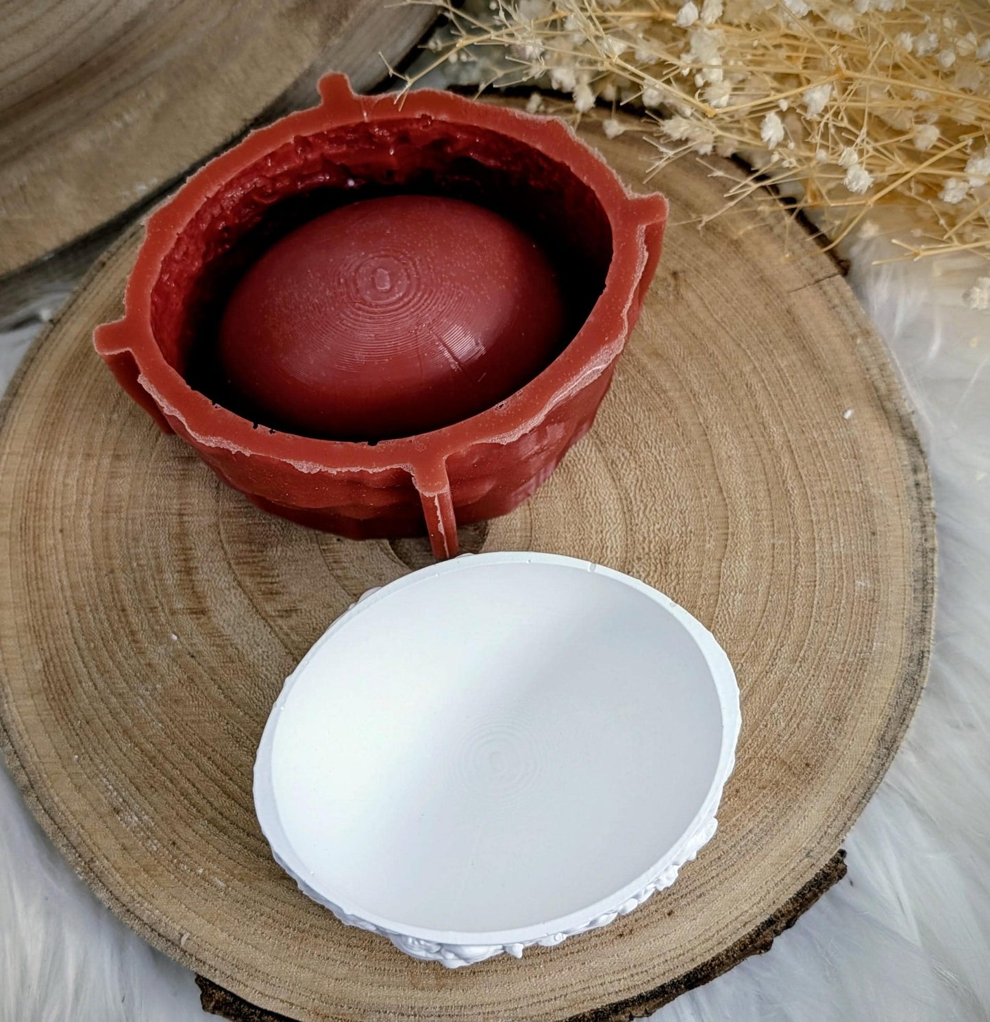 Silikonform für MINI Schale Oval / Wintermärchen / Weihnachtsmann / Wichtelschale / Raysin / Silikonform
