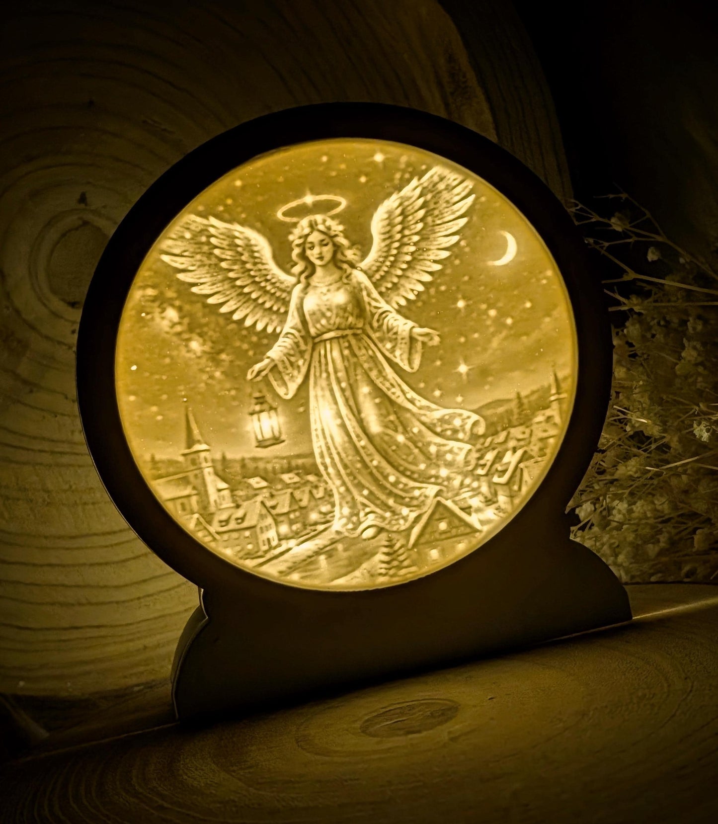 Loop Lampe/ Friedensengel / Engel / Himmel / Premium-Qualität / Lampe / Lithophane / Gießform / Raysin / Silikonform