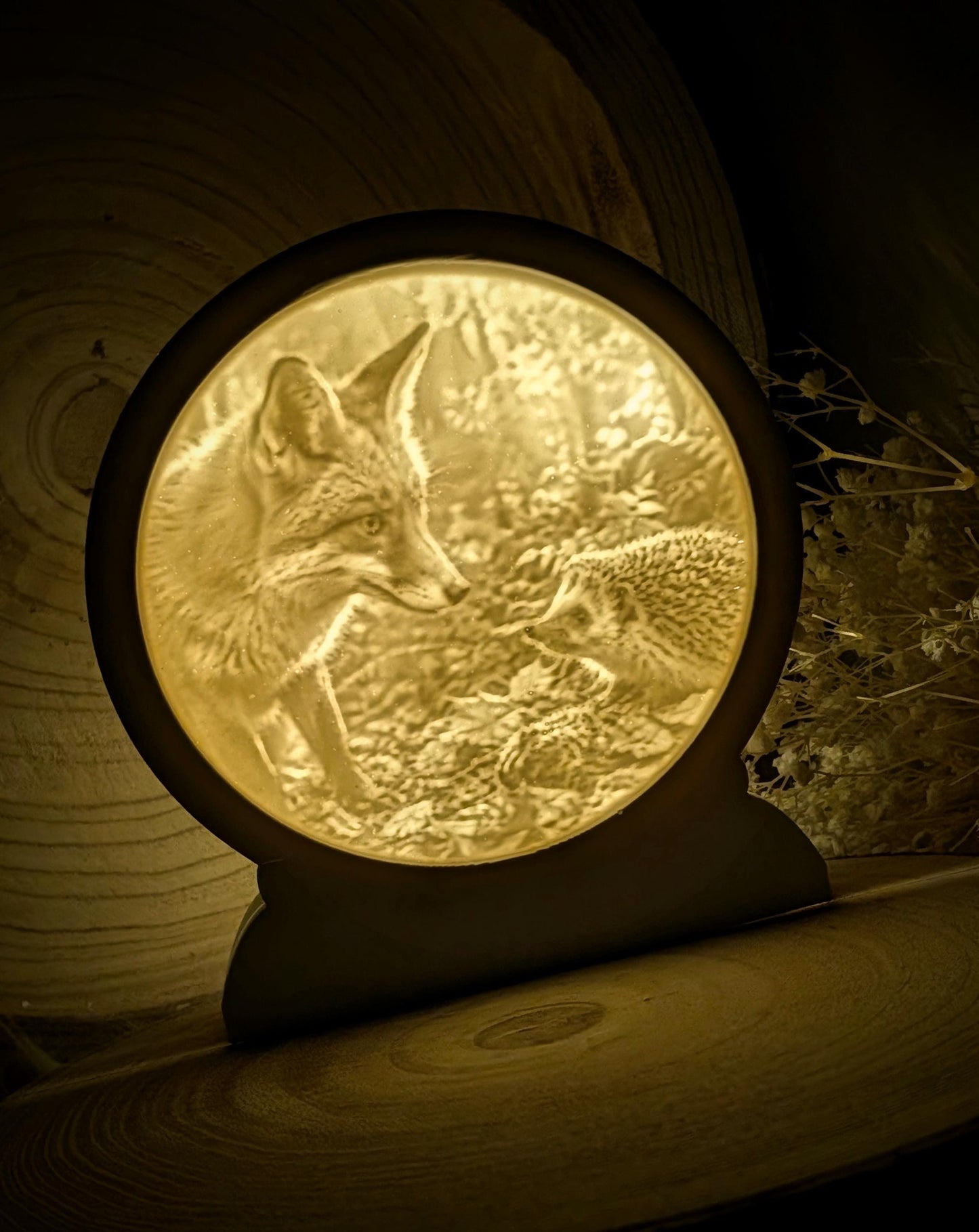 Loop Lampe/ Waldgeflüster / Premium-Qualität / Lampe / Lithophane / Gießform / Raysin / Silikonform