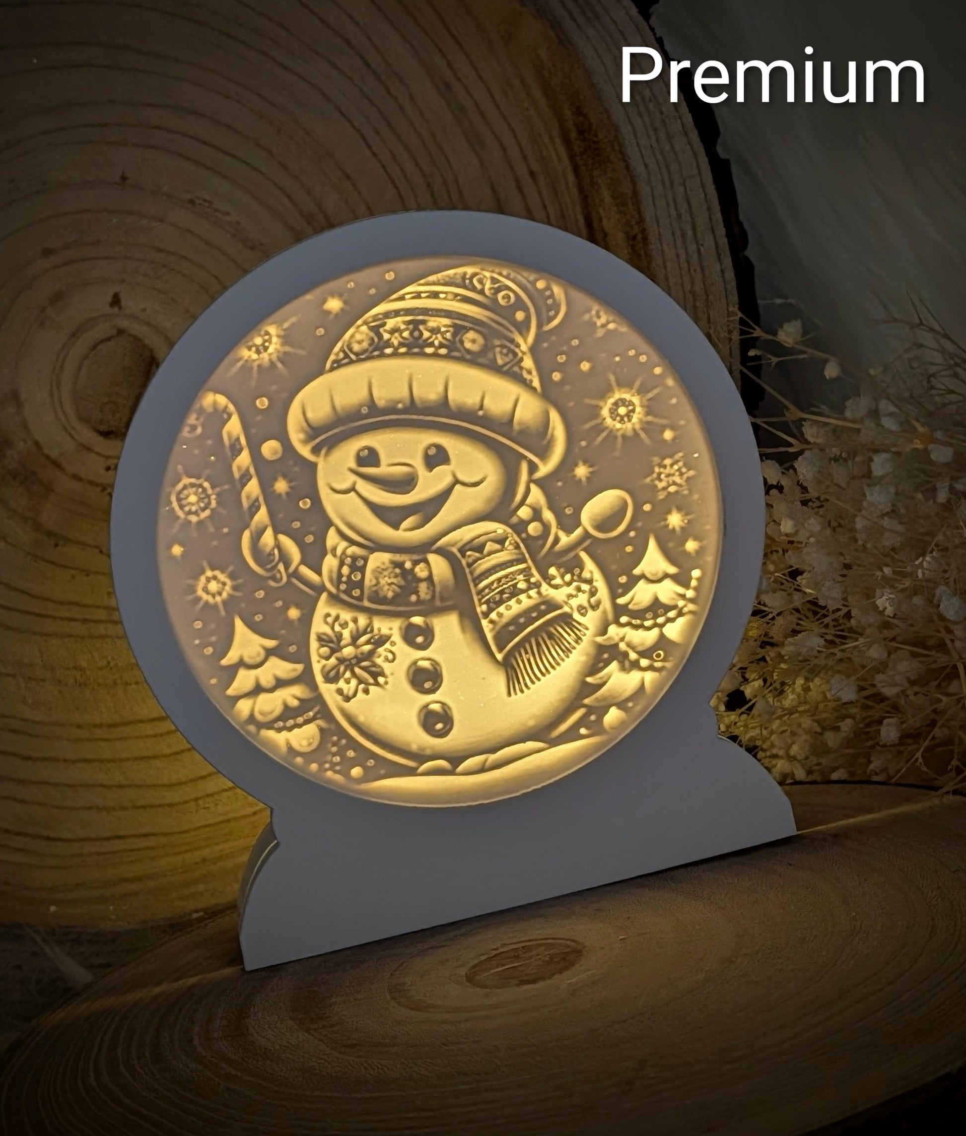 Loop Lampe/ Emil / Schneemann / Premium-Qualität / Lampe / Lithophane / Gießform / Raysin / Silikonform