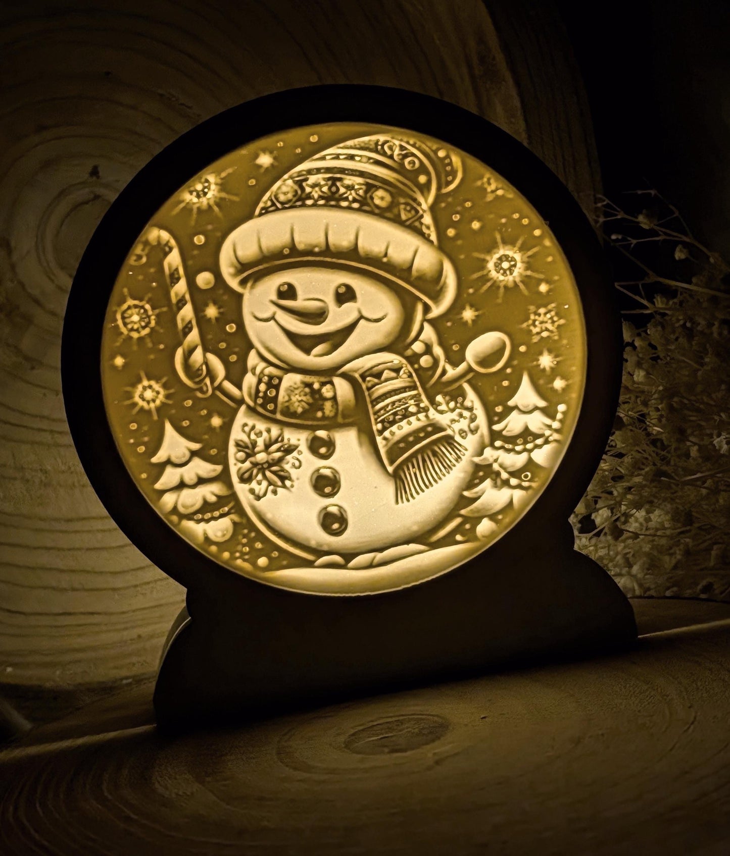Loop Lampe/ Emil / Schneemann / Premium-Qualität / Lampe / Lithophane / Gießform / Raysin / Silikonform