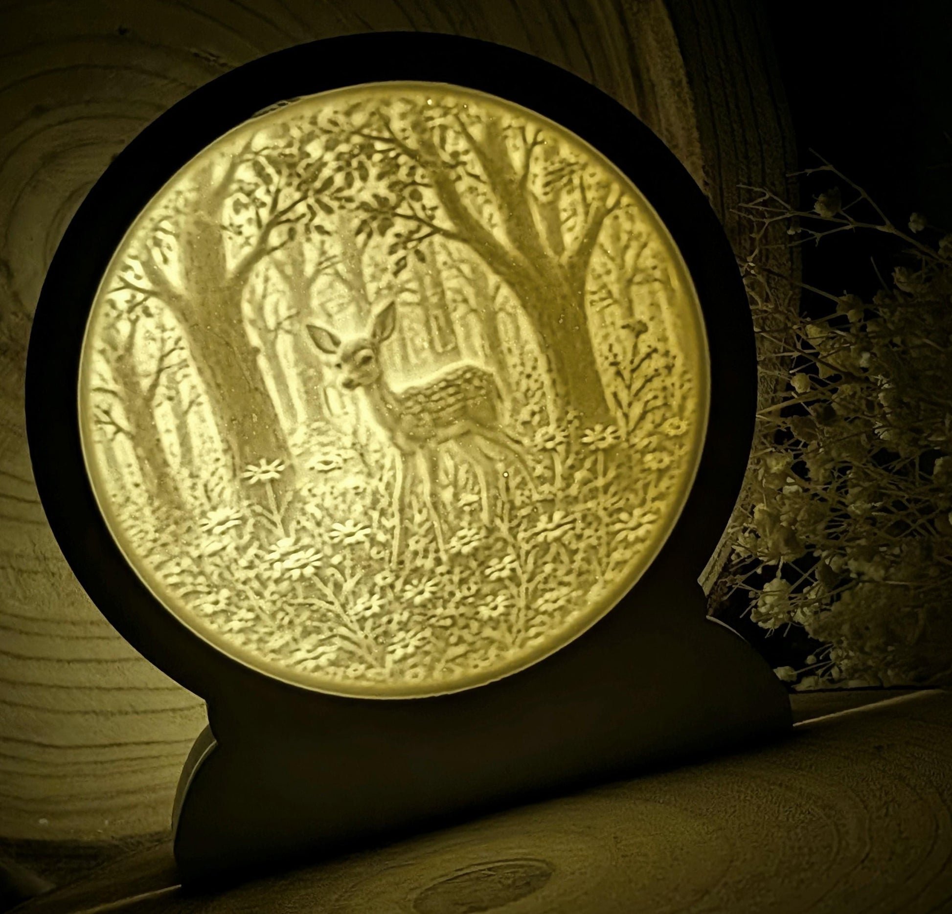 Loop Lampe/ Waldidylle / Premium-Qualität / Lampe / Lithophane / Gießform / Raysin / Silikonform