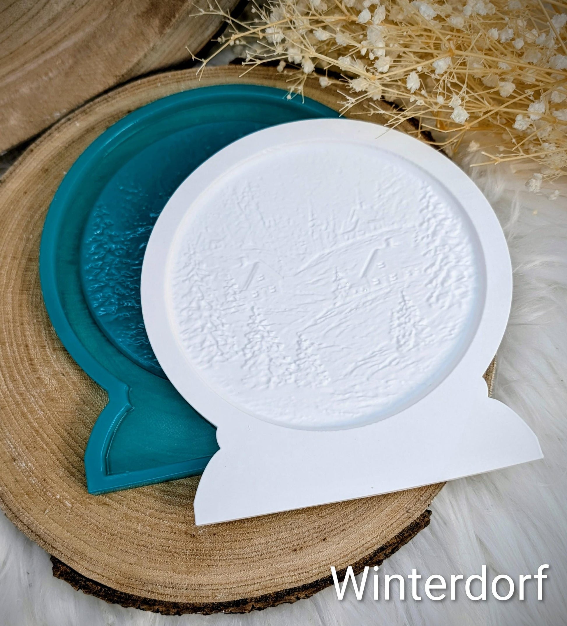 Loop Lampe/ Winterdorf / Premium-Qualität / Lampe / Lithophane / Gießform / Raysin / Silikonform