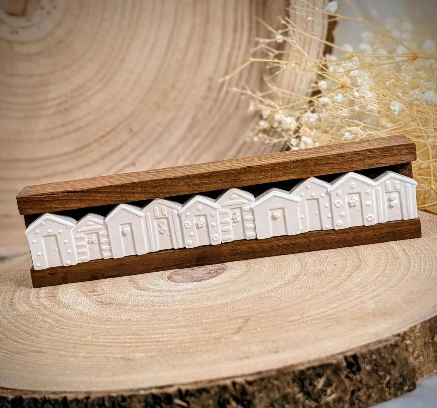 Motivleiste / Strandhaus / Silikonform für Klötzchen / 160x22x8 mm / Silikon Klötzchen Gießform /Gießform Klötzchen