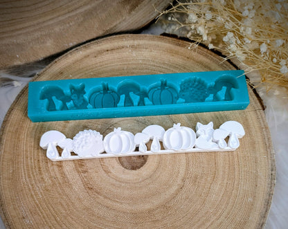 Motivleiste / Waldzauber / Silikonform für Klötzchen / 160x22x8 mm / Silikon Klötzchen Gießform /Gießform Klötzchen