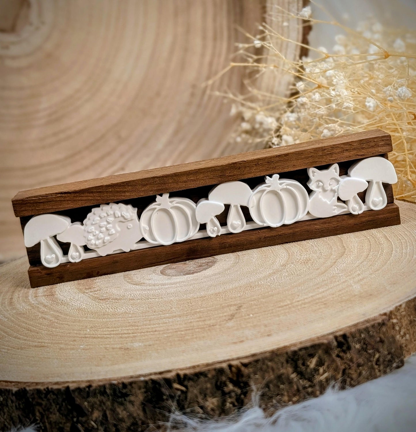 Motivleiste / Waldzauber / Silikonform für Klötzchen / 160x22x8 mm / Silikon Klötzchen Gießform /Gießform Klötzchen