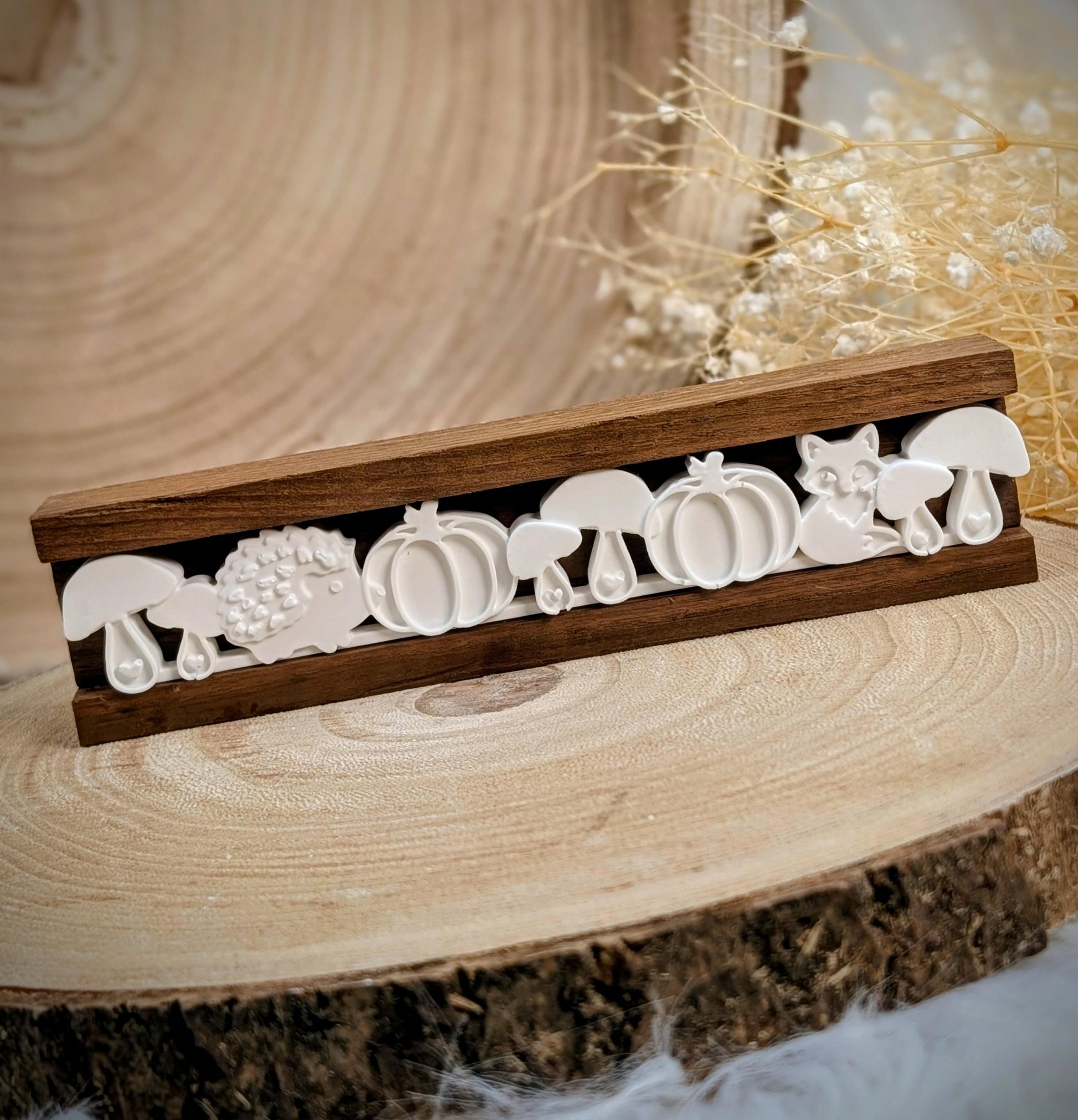 Motivleiste / Waldzauber / Silikonform für Klötzchen / 160x22x8 mm / Silikon Klötzchen Gießform /Gießform Klötzchen