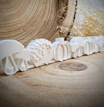 Motivleiste / Waldzauber / Silikonform für Klötzchen / 160x22x8 mm / Silikon Klötzchen Gießform /Gießform Klötzchen