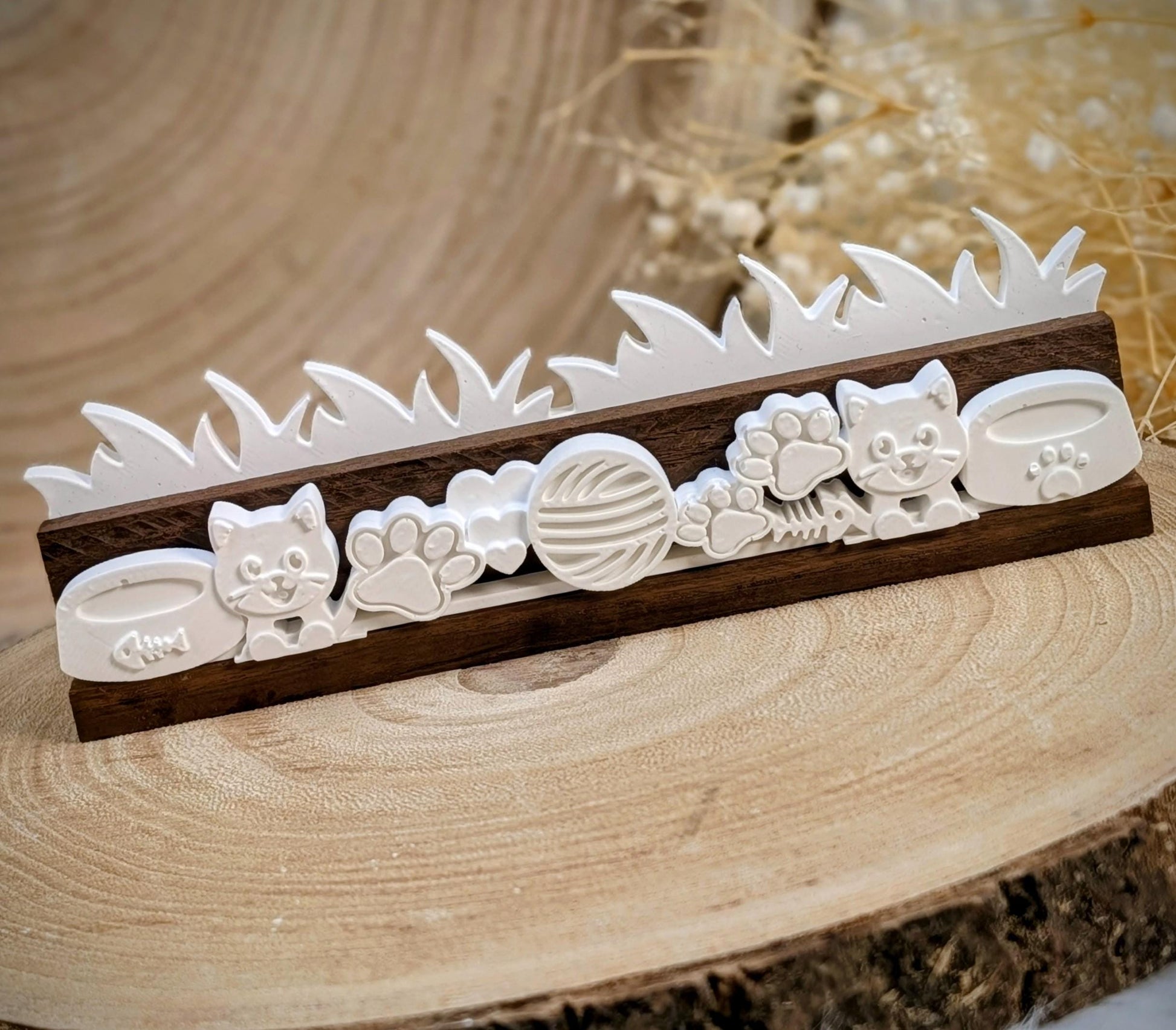 Motivleiste / Stubentiger / Silikonform für Klötzchen / 160x22x8 mm / Silikon Klötzchen Gießform /Gießform Klötzchen