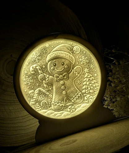 Loop Lampe/ Willi / Lebkuchen / Premium-Qualität / Lampe / Lithophane / Gießform / Raysin / Silikonform