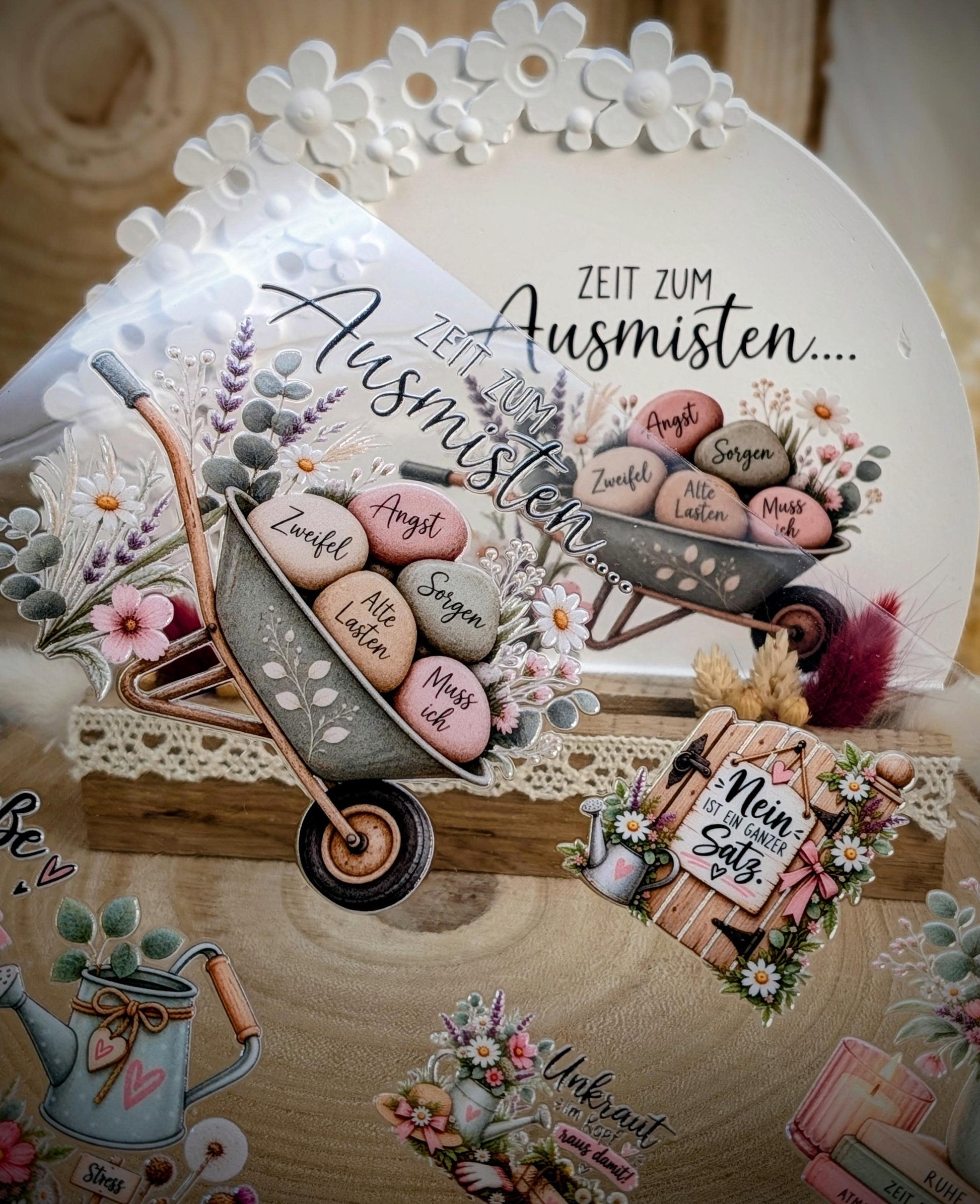 RubOn Sticker / Gedankenkarussell / A4 + A5 Bogen / Randlos / Abreibebilder / DIY Sticker für z.B. Glas Holz