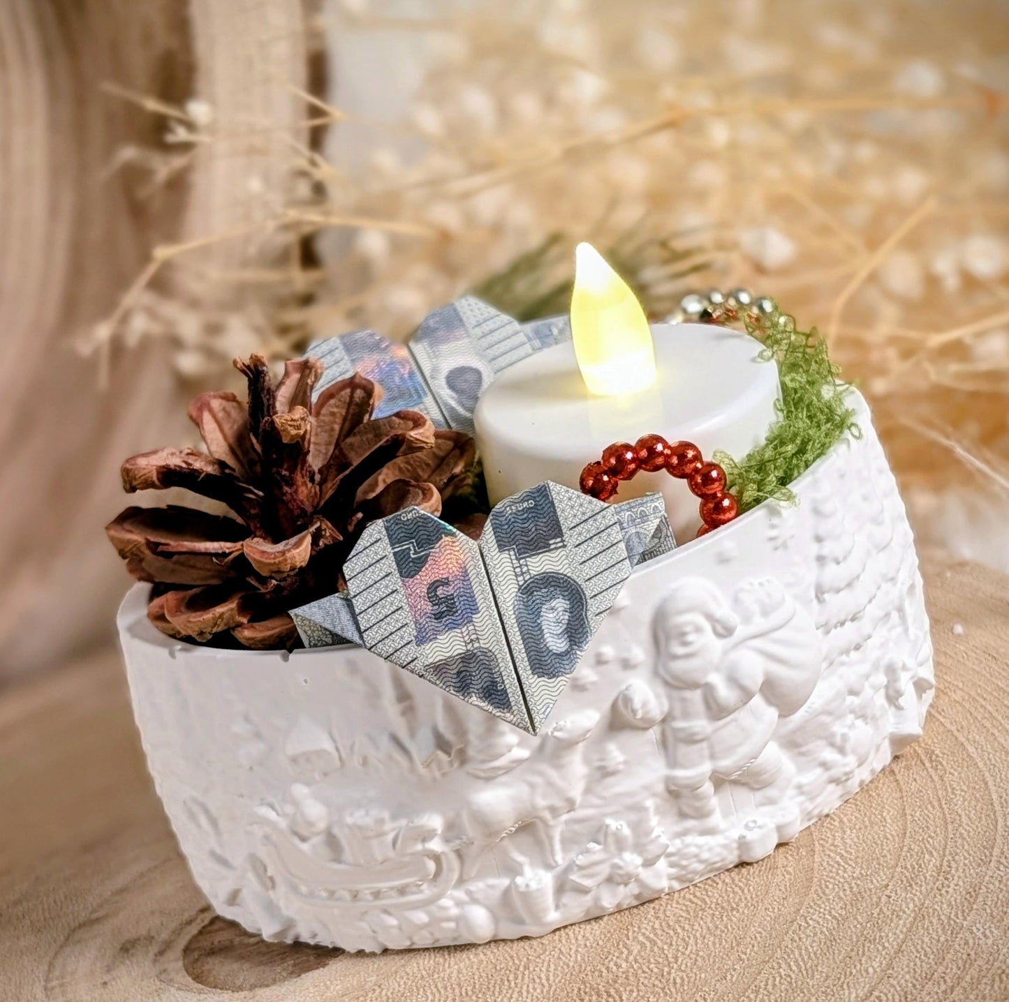 Silikonform für MINI Schale Oval / Wintermärchen / Weihnachtsmann / Wichtelschale / Raysin / Silikonform