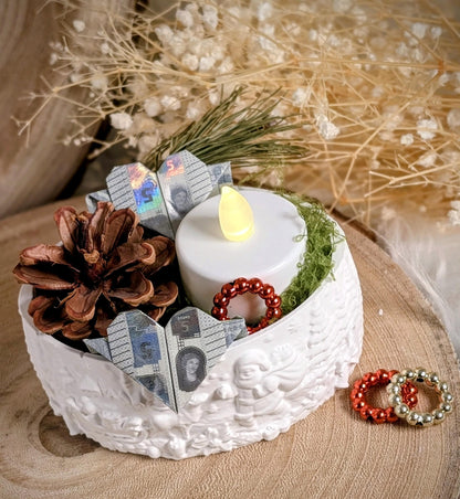 Silikonform für MINI Schale Oval / Wintermärchen / Weihnachtsmann / Wichtelschale / Raysin / Silikonform