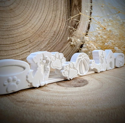 Motivleiste / Schnüffelnase/ Silikonform für Klötzchen / 160x22x8 mm / Silikon Klötzchen Gießform /Gießform Klötzchen
