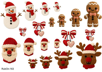 RubOn Sticker / Weihnachtsmaschen / A5 Bogen / Randlos / Abreibebilder / DIY Sticker für z.B. Glas Holz