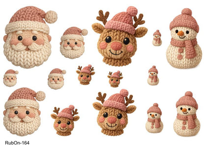 RubOn Sticker / Winterzauber in Rosa / A5 Bogen / Randlos / Abreibebilder / DIY Sticker für z.B. Glas Holz