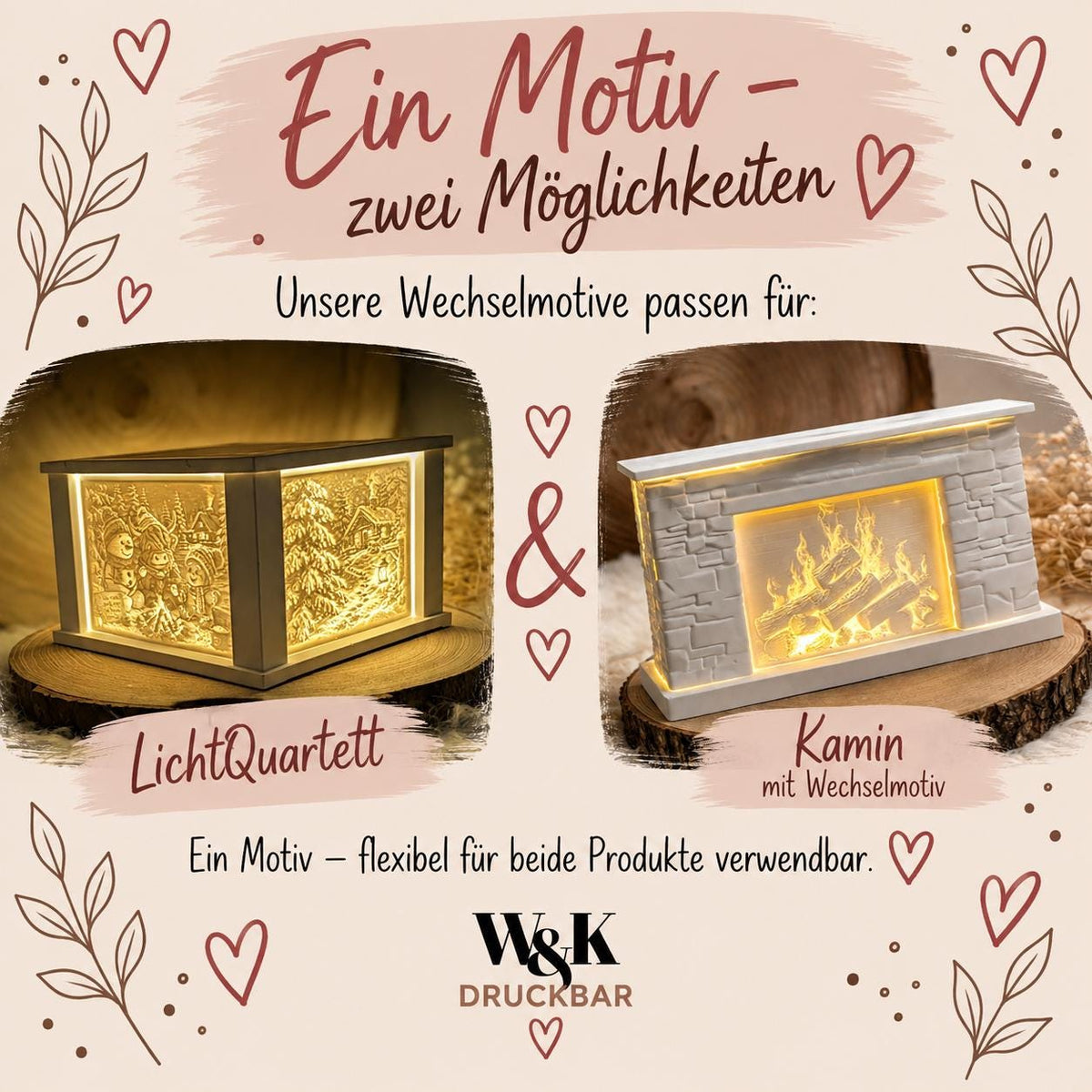 Lithophane-Wechselmotiv / Lagerfeuer / für LichtQuartett und Kamin / Premium-Qualität / Lampe / Lithophane / Gießform / Raysin