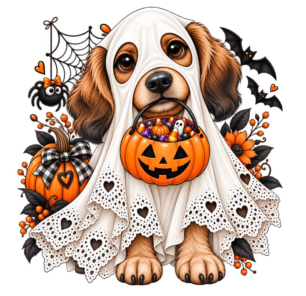 Wuffgespenst / DTF Print / Bügelbild / Halloween