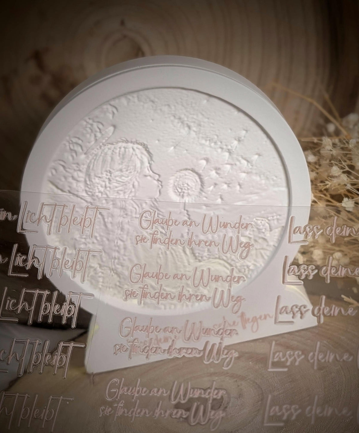 RubOn Sticker / Lichtblicke / A5 Bogen / Randlos / Abreibebilder / Spruch / DIY Sticker für z.B. Glas Holz