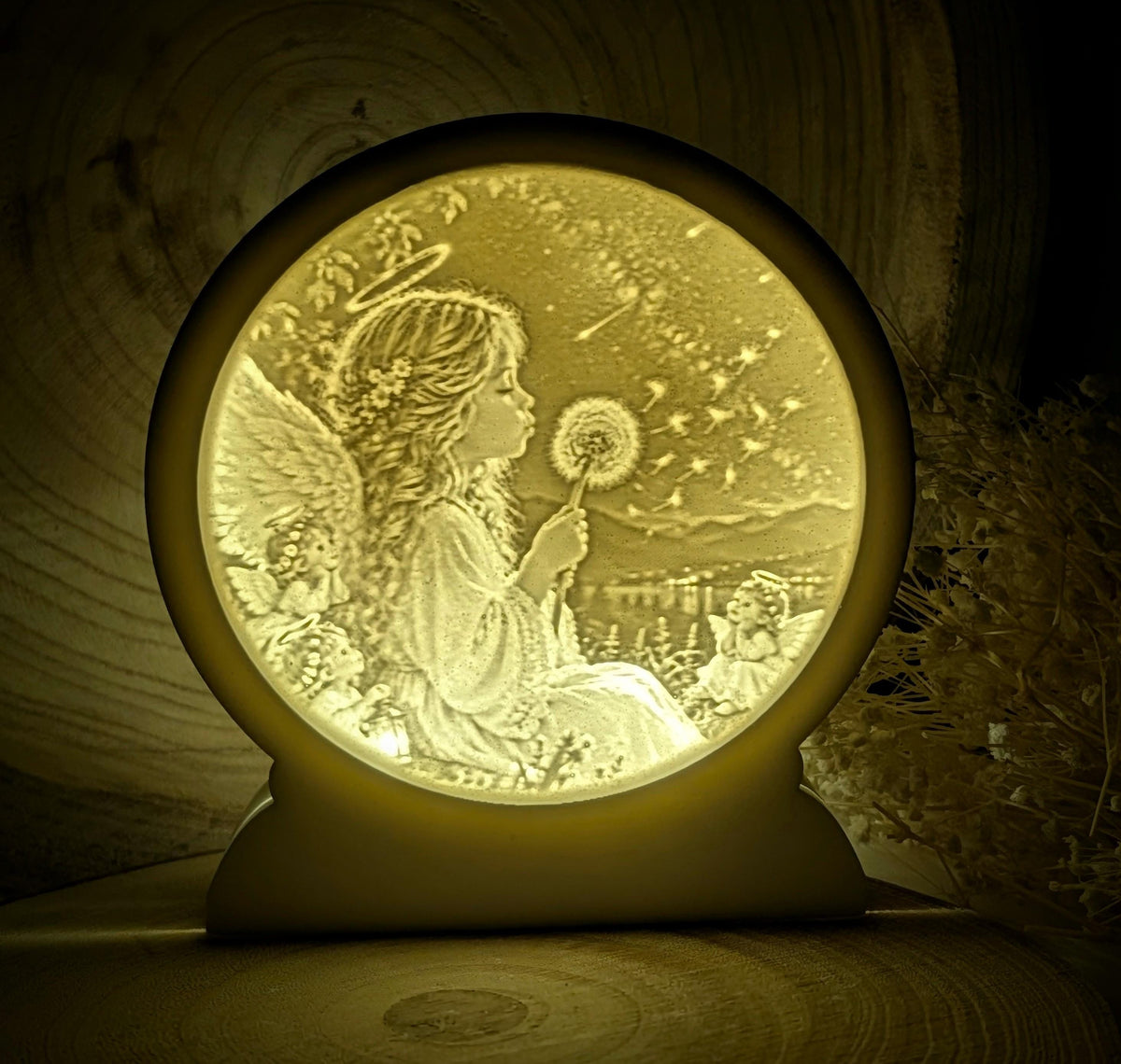Loop Lampe/ Himmelswunsch / Engel / Premium-Qualität / Lampe / Lithophane / Gießform / Raysin / Silikonform