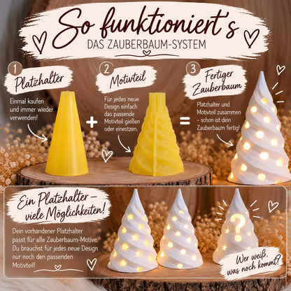 Silikonform für Zauberbaum / Lichtzauber / Gießform / Raysin / Silikonform