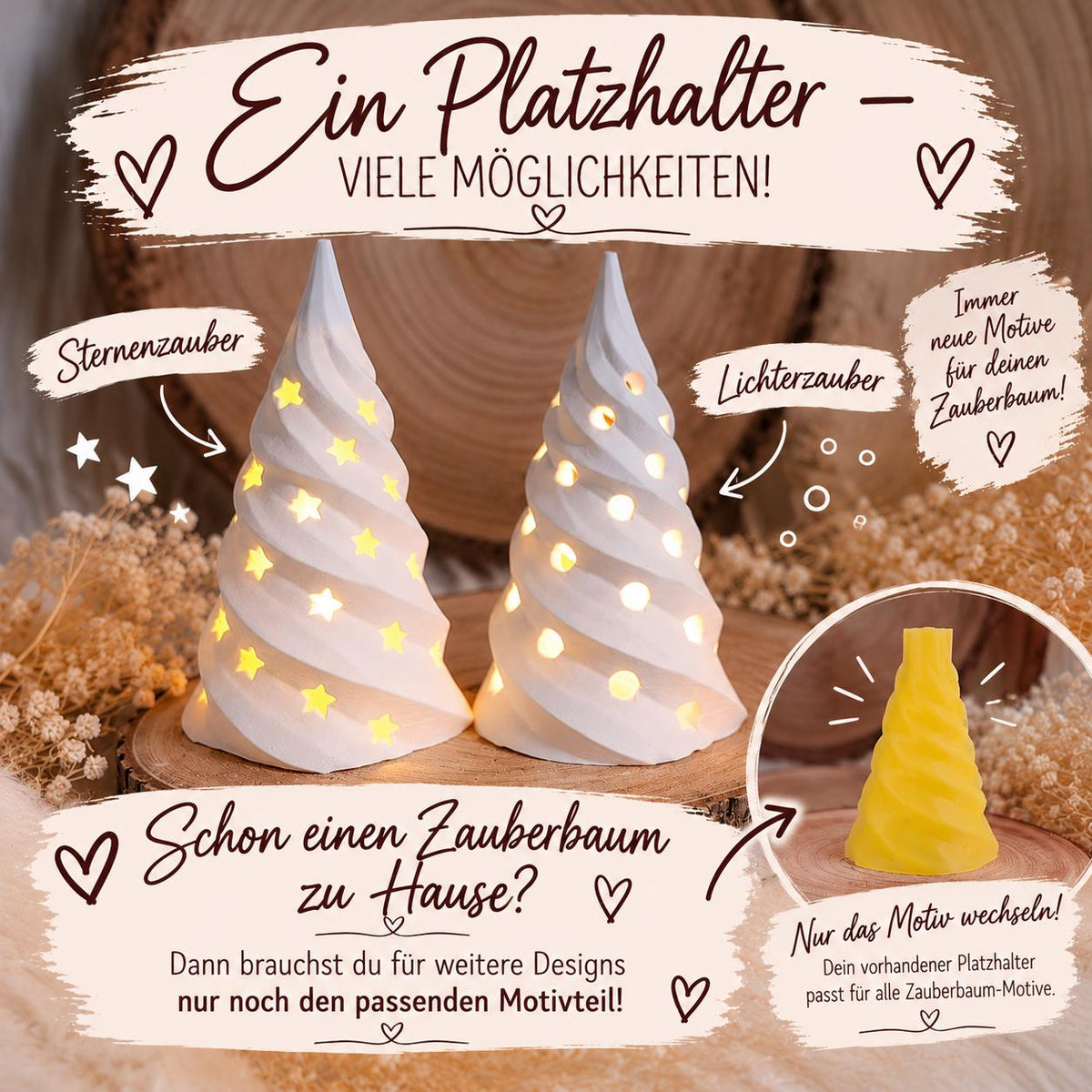 Silikonform für Zauberbaum / Lichtzauber / Gießform / Raysin / Silikonform