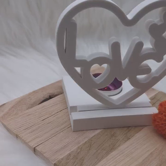 Silikonform Love im Herz für Einschieber  / Teelichthalter / Einschieber / Raysin / Silikonform