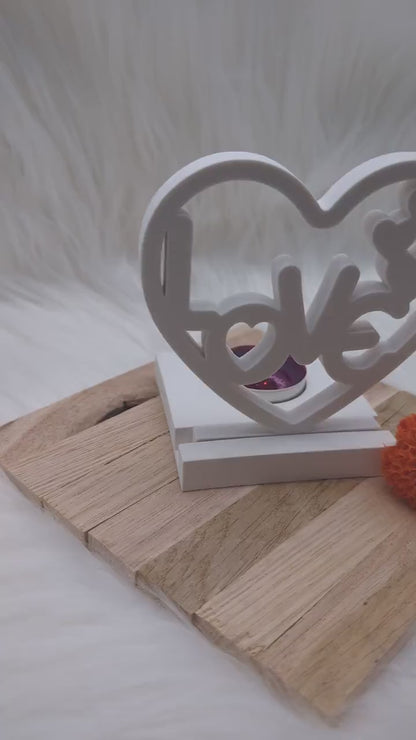 Silikonform Love im Herz für Einschieber  / Teelichthalter / Einschieber / Raysin / Silikonform