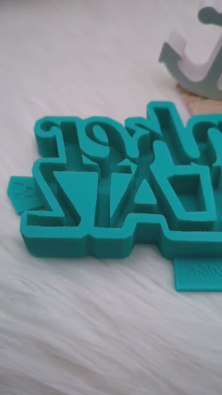 Silikonform Ankerplatz  / Ankerplatz / Schriftzug / Gießform / Raysin / Silikonform