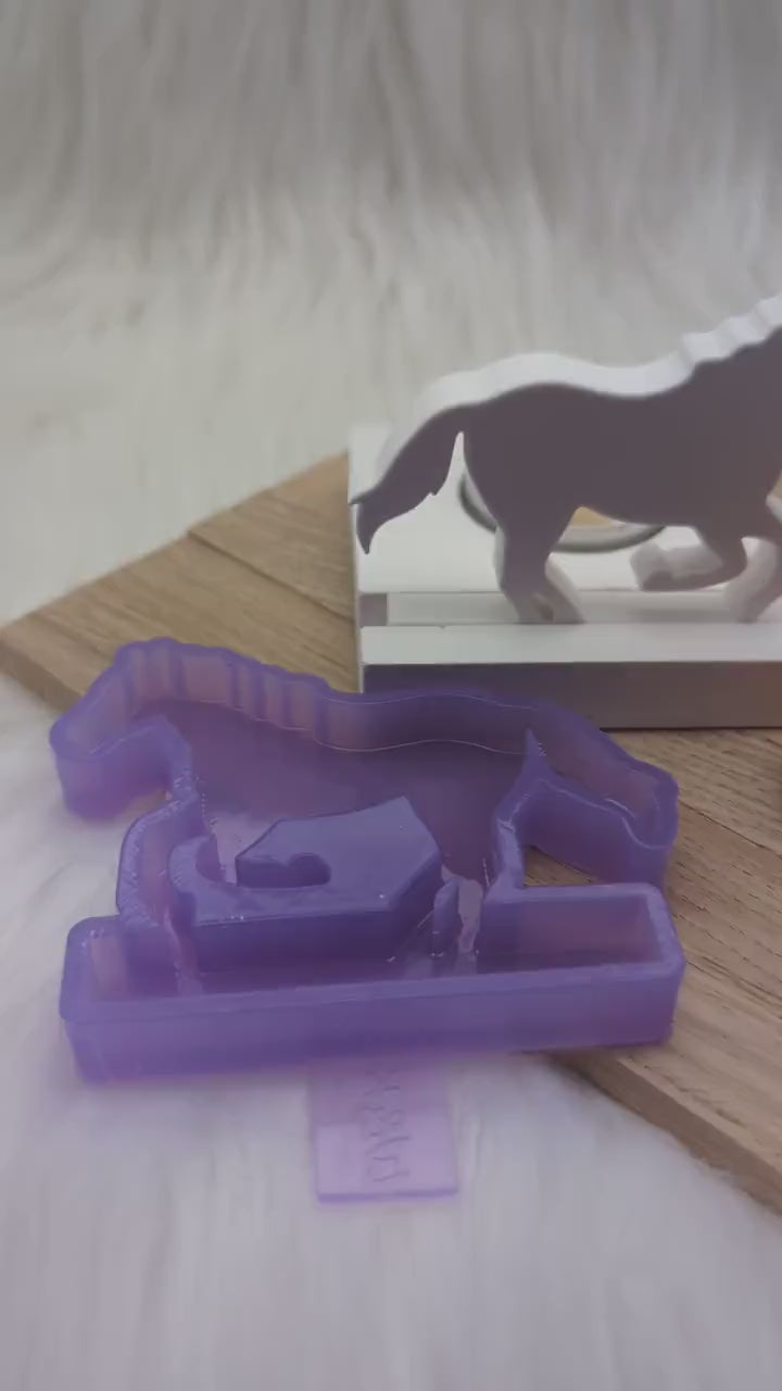 Silikonform Pferd V4 für Einschieber / Pferd  / Teelichthalter / Einschieber / Raysin / Silikonform