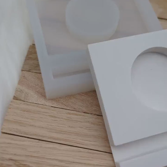 Silikonform Teelichthalter mit Einschiebe Öffnung / Teelichthalter / Einschieber / Raysin / Silikonform