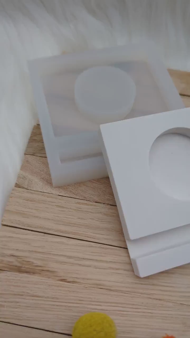 Silikonform Teelichthalter mit Einschiebe Öffnung / Teelichthalter / Einschieber / Raysin / Silikonform